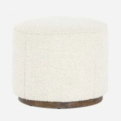 Lulu And Georgia Bouclé + Textural Fabric Aldora Stool