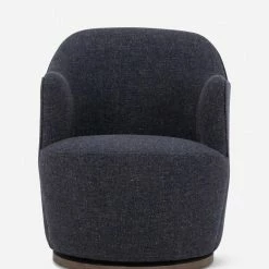 Lulu And Georgia Margie Swivel Chair Bouclé + Textural Fabric