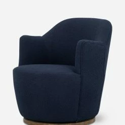 Lulu And Georgia Margie Swivel Chair Bouclé + Textural Fabric