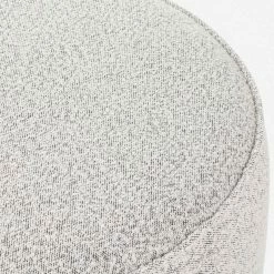 Lulu And Georgia Aldora Round Ottoman Bouclé + Textural Fabric