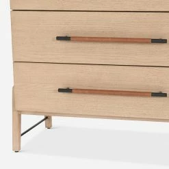 Lulu And Georgia Light Wood Furniture Avalon Tall 6-Drawer Dresser