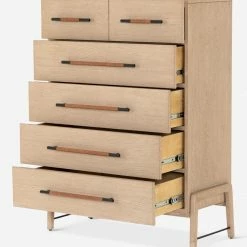 Lulu And Georgia Light Wood Furniture Avalon Tall 6-Drawer Dresser