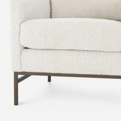 Lulu And Georgia Bouclé + Textural Fabric Kass Accent Chair