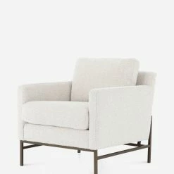 Lulu And Georgia Bouclé + Textural Fabric Kass Accent Chair