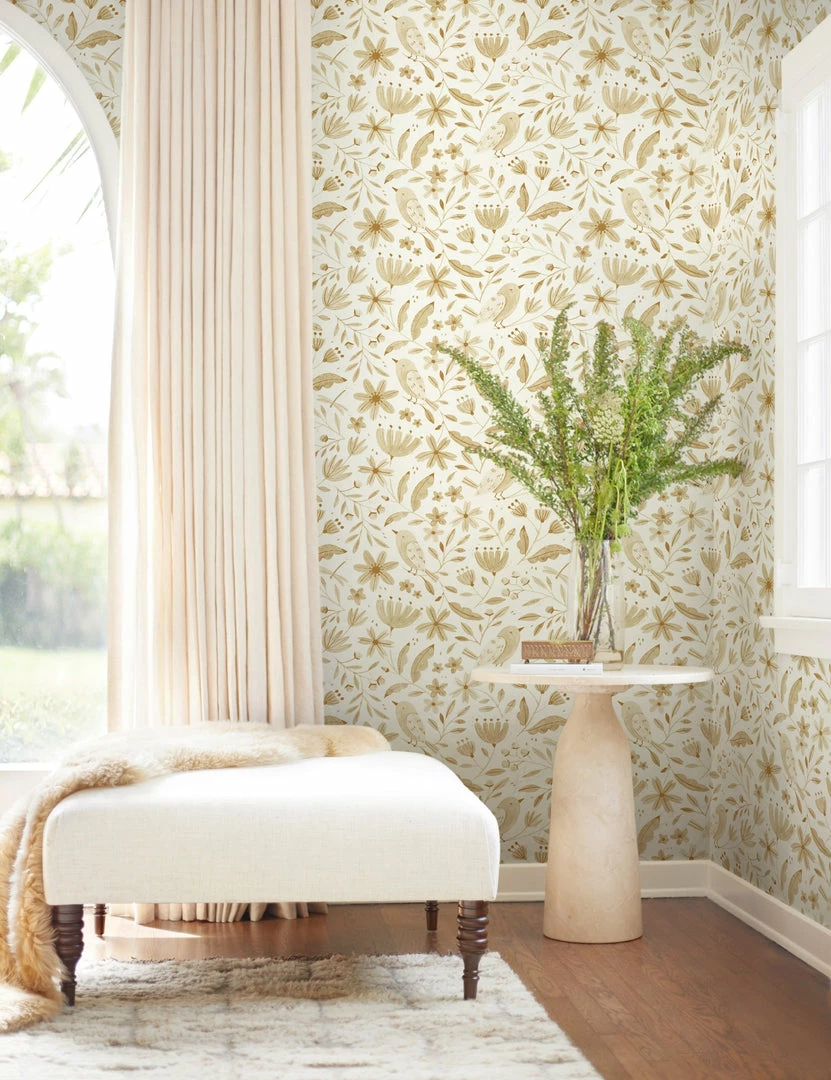 Hot Sale 🤩 Lulu And Georgia Earth Tones Garden Birds Wallpaper By Rylee + Cru 💯 3 Lulu And Georgia Earth Tones Garden Birds Wallpaper By Rylee + Cru