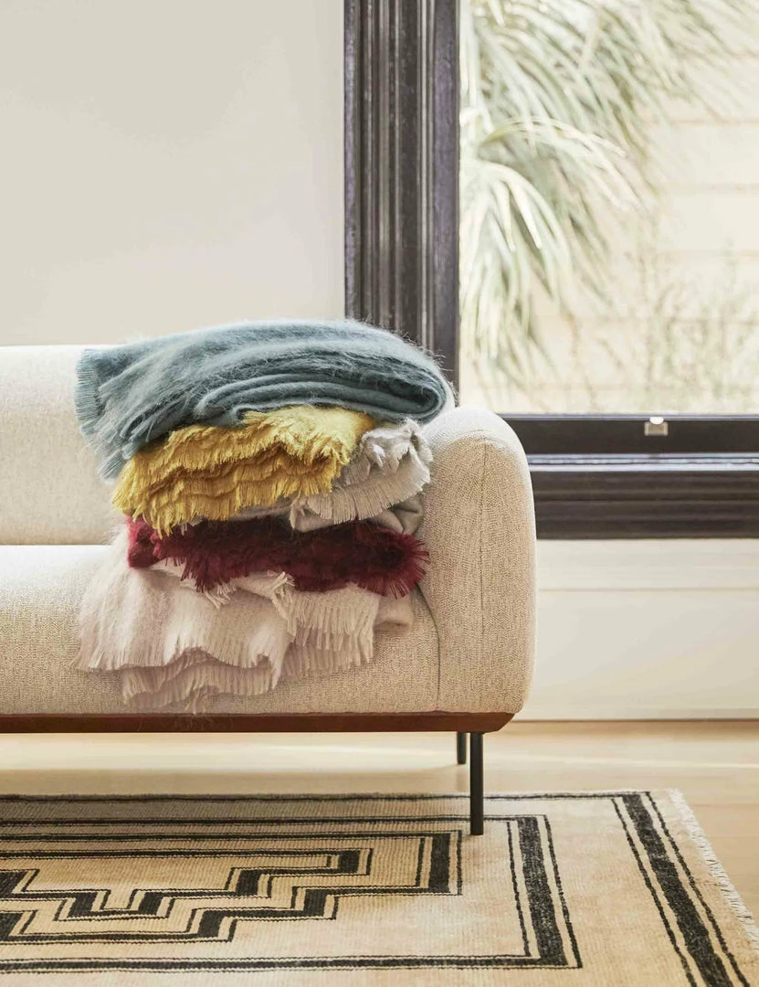 Brand new 💯 Lulu And Georgia Aimee Mohair Throw 😀 32 Lulu And Georgia Aimee Mohair Throw