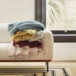 Brand new 💯 Lulu And Georgia Aimee Mohair Throw 😀 44 Lulu And Georgia Aimee Mohair Throw