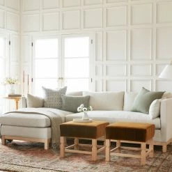 Lulu And Georgia Earth Tones Ambleside Ottoman By Ginny Macdonald