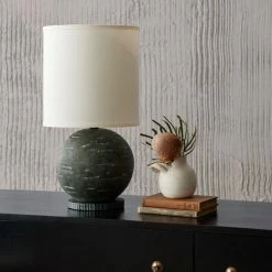 Lulu And Georgia Bethea Sphere Table Lamp, Limestone
