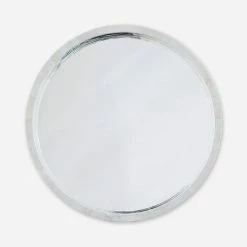 Lulu And Georgia Curved + Rounded Regina Andrew Mother-of-Pearl Round Mirror
