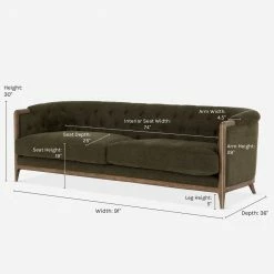 Lulu And Georgia Giroud Sofa Mossy Greens