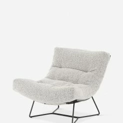 Lulu And Georgia Bouclé + Textural Fabric Menorca Accent Chair