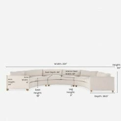 Lulu And Georgia Graciella Sectional Sofa Curved + Rounded