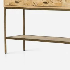 Lulu And Georgia Lorca Burl Wood Console Table