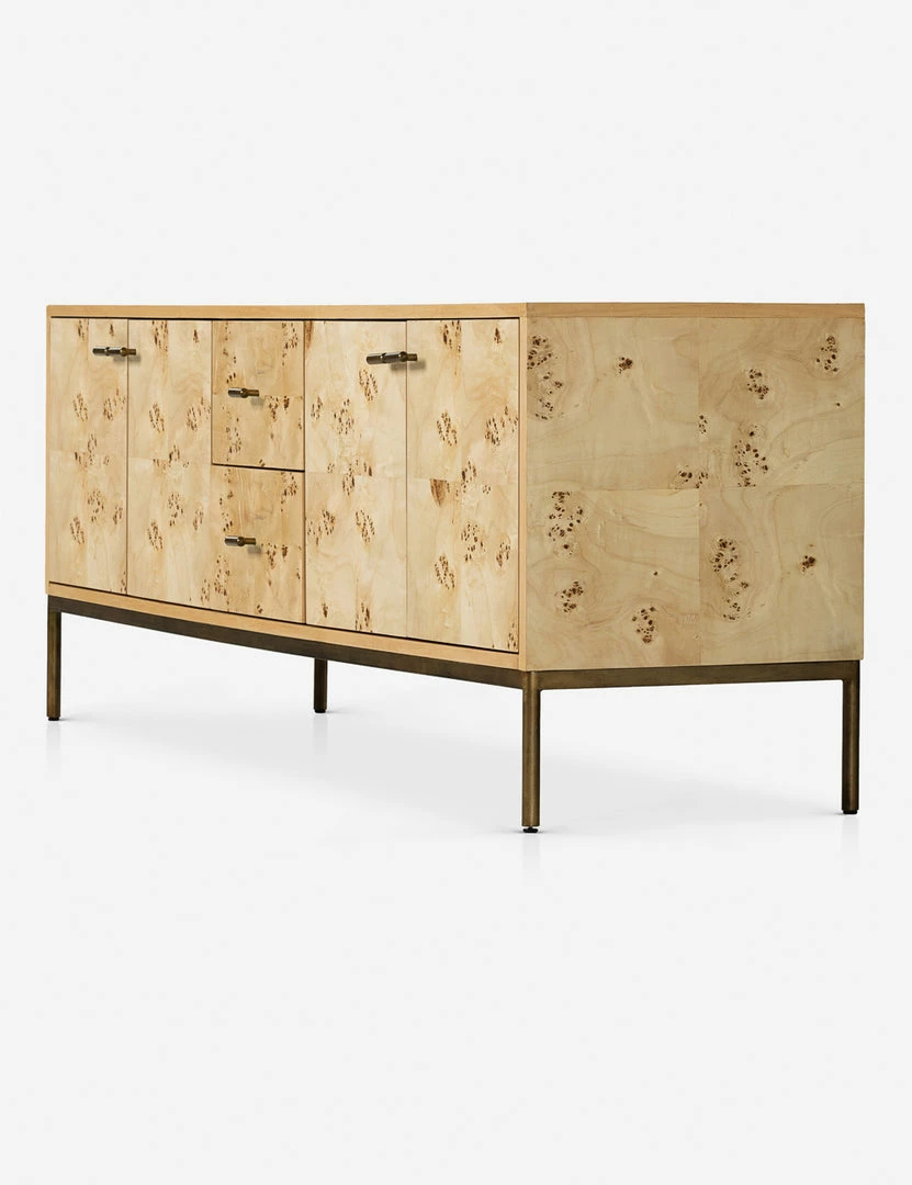 Brand new 🌟 Lulu And Georgia Lorca Burl Wood Media Console 😉 6 Lulu And Georgia Lorca Burl Wood Media Console