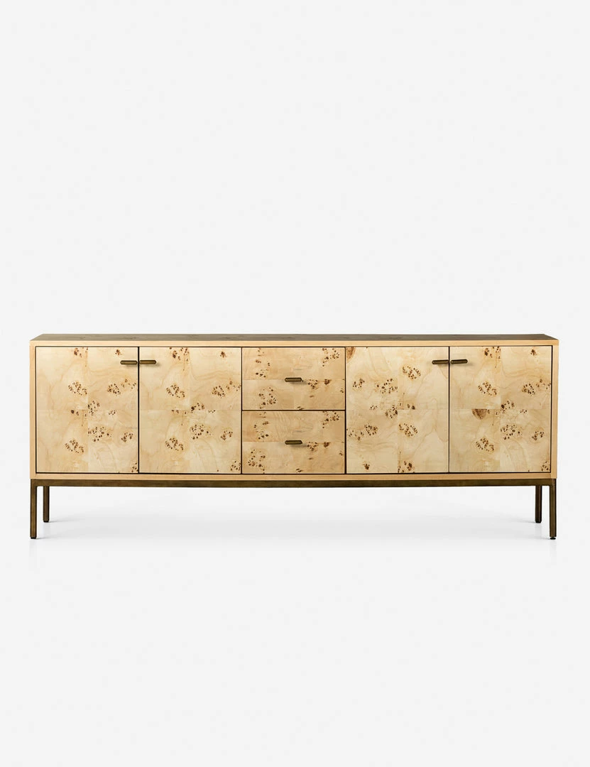Brand new 🌟 Lulu And Georgia Lorca Burl Wood Media Console 😉 3 Lulu And Georgia Lorca Burl Wood Media Console