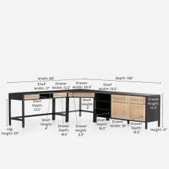 Best deal π Lulu And Georgia Furniture Margot Modular Desk With Filing Sideboard β 61 Lulu And Georgia Furniture Margot Modular Desk With Filing Sideboard