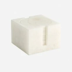 Lulu And Georgia Kitchen + Dining Ofeliah Alabaster Coasters (Set Of 8)