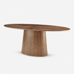 Lulu And Georgia Curved + Rounded Beth Oval Dining Table, Brown