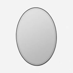 Lulu And Georgia Luke Oval Mirror, Black New