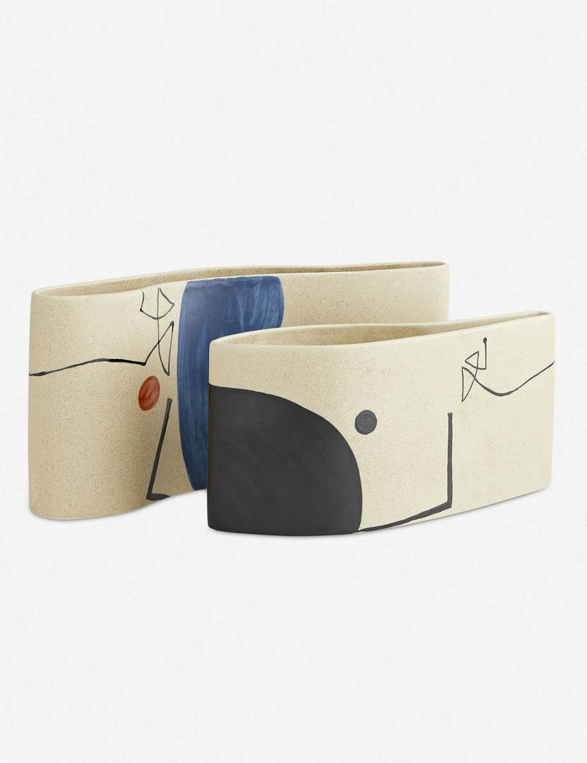 Brand new 🔔 Lulu And Georgia Diego Vases (Set Of 2) By Arteriors 🧨 4 Lulu And Georgia Diego Vases (Set Of 2) By Arteriors