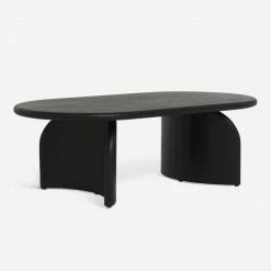 Lulu And Georgia Ada Oval Coffee Table, Black Organic Harmony Collection
