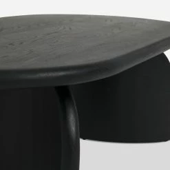 Lulu And Georgia Ada Oval Coffee Table, Black Organic Harmony Collection