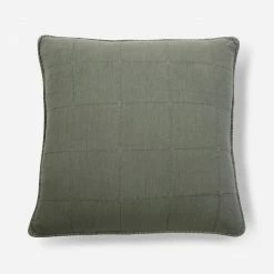 Lulu And Georgia Mossy Greens Antwerp Large Euro Sham By Pom Pom At Home