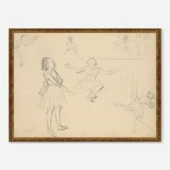 Lulu And Georgia 'Ballet Dancers Rehearsing' Wall Art By Edgar Degas