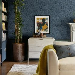 Lulu And Georgia Malene Barnett Kindred Collection Indigo Lumbar Pillow