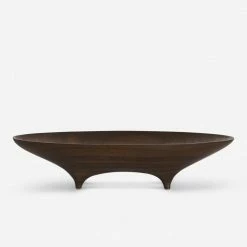 Lulu And Georgia Black Walnut Oval Footed Vessel By Namu Home Goods