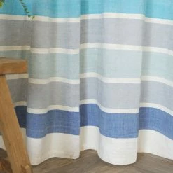 Lulu And Georgia Bolé Road Textiles Omo Shower Curtain, Azure Muted Pastels