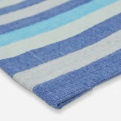 Lulu And Georgia Bolé Road Textiles Turkana Bath Mat, Azure