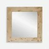 Lulu And Georgia Bree Burl Wood Square Mirror New