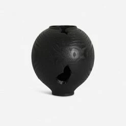 Lulu And Georgia Charred Korean Mahogany Moon Jar, Small By Namu Home Goods