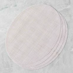 Lulu And Georgia Chilewich Mini Basketweave Oval Placemat (Set Of 4) Outdoor Collection