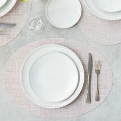 Lulu And Georgia Chilewich Mini Basketweave Oval Placemat (Set Of 4) Outdoor Collection
