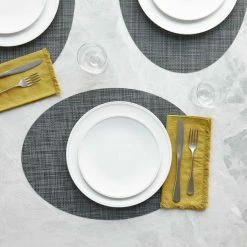 Lulu And Georgia Chilewich Mini Basketweave Oval Placemat (Set Of 4) Outdoor Collection
