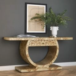 Lulu And Georgia Chloe Burl Wood Console Table