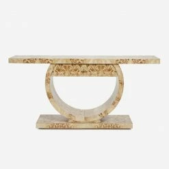 Lulu And Georgia Chloe Burl Wood Console Table
