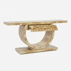 Lulu And Georgia Chloe Burl Wood Console Table
