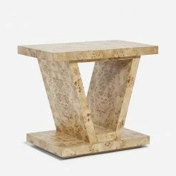 Lulu And Georgia Chloe Burl Wood Side Table