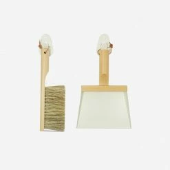 Lulu And Georgia Organizing + Cleaning Mr. And Mrs. Clynk Dustpan + Natural Brush With Wall Hooks Set By Andrée Jardin