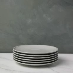 Lulu And Georgia Kitchen + Dining Friso Dinner Plates (Set Of 6) By Costa Nova