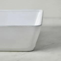 Lulu And Georgia Friso Rectangular Baker, White (10-inches) By Costa Nova