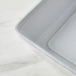 Lulu And Georgia Friso Rectangular Baker, White (10-inches) By Costa Nova