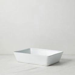 Lulu And Georgia Friso Rectangular Baker, White (10-inches) By Costa Nova