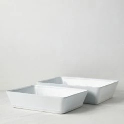 Lulu And Georgia Friso Rectangular Baker, White (14-inches) By Costa Nova Kitchen + Dining