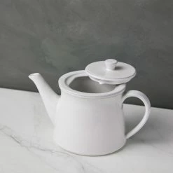 Lulu And Georgia Friso Tea Pot, White By Costa Nova