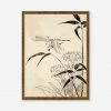 Lulu And Georgia 'Dragonfly, Coxcomb And Bamboo' Print By Miyazaki Yūzen